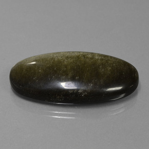 Obsidienne Marron noir naturelle Coupe ovale, 39.81 ct, Opaque