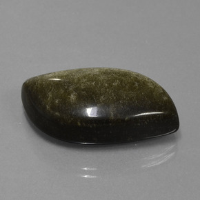 Obsidienne noir naturelle forme fantaisie, 25,29 ct, opaque