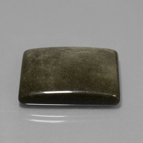 Obsidienne noir naturelle baguette, 38,59 ct, opaque