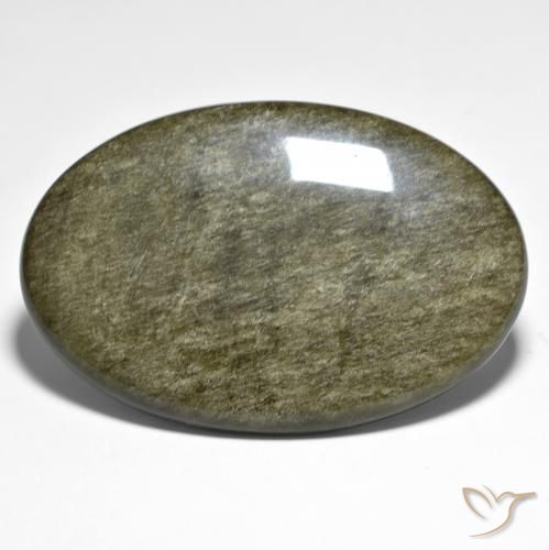 Obsidienne Multicolore naturelle ovale, 41.28 ct, Opaque
