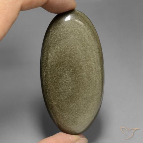 123.42ct Naturel Multicolore Obsidienne, ovale, Opaque