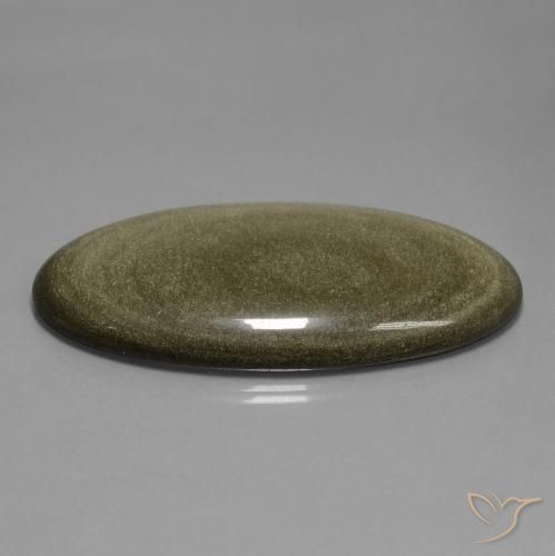 Obsidienne Multicolore naturelle ovale, 123.42 ct, Opaque