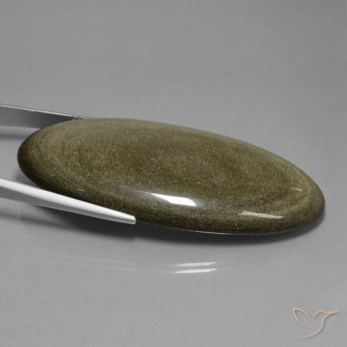 Obsidienne Multicolore naturelle ovale, 123.42 ct, Opaque
