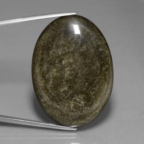 Obsidienne doré naturelle coupe ovale, 57,33 ct, opaque