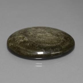 Obsidienne doré naturelle coupe ovale, 57,33 ct, opaque