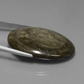 Obsidienne doré naturelle coupe ovale, 57,33 ct, opaque