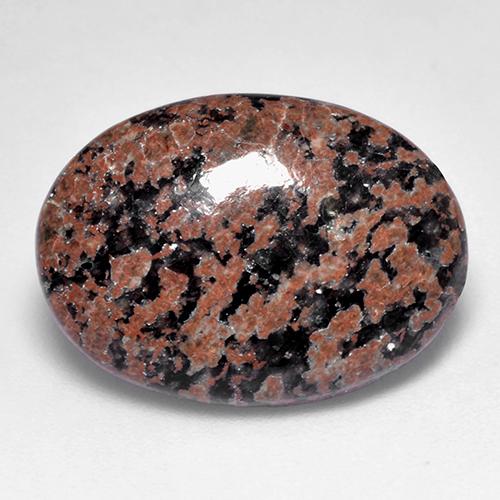 Obsidienne multicolore naturelle coupe ovale, 7,69 ct, opaque