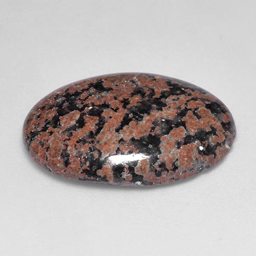 Obsidienne multicolore naturelle coupe ovale, 7,69 ct, opaque