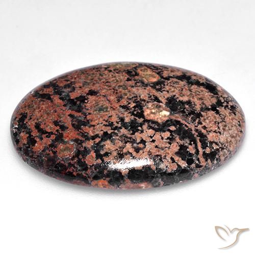 Obsidienne Multicolore naturelle ovale, 24.87 ct, Opaque