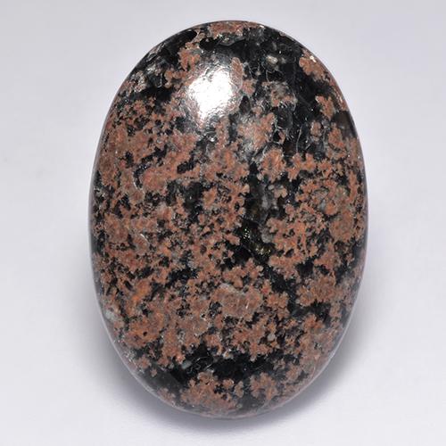 Obsidienne multicolore naturelle coupe ovale, 26,35 ct, opaque