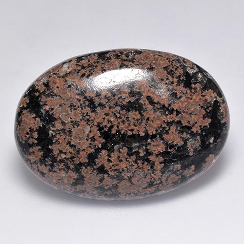 Obsidienne multicolore naturelle coupe ovale, 26,35 ct, opaque