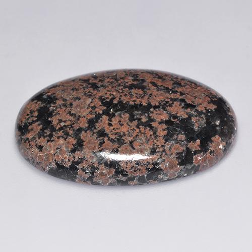 Obsidienne multicolore naturelle coupe ovale, 26,35 ct, opaque