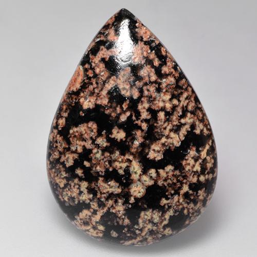 Obsidienne Multicolore naturelle En forme de poire, 18.21 ct, Opaque