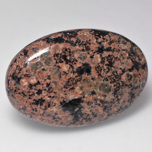Obsidienne multicolore naturelle coupe ovale, 25,01 ct, opaque