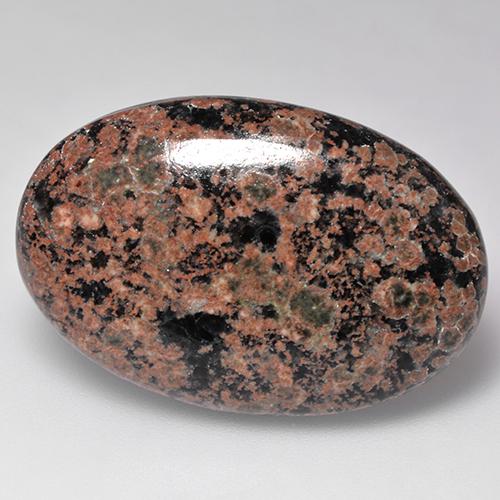 Obsidienne multicolore naturelle coupe ovale, 25,01 ct, opaque
