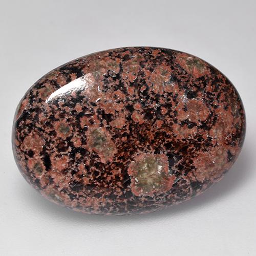 Obsidienne multicolore naturelle coupe ovale, 15,91 ct, opaque