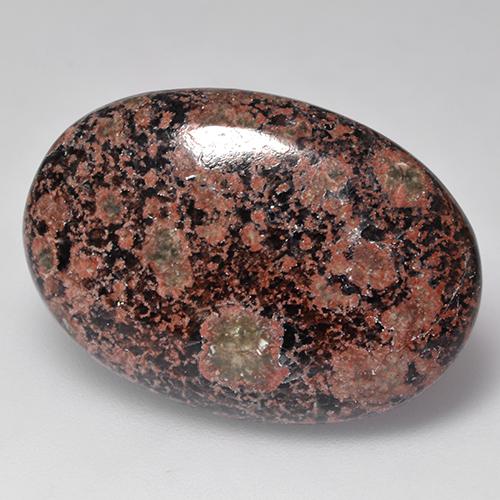 Obsidienne multicolore naturelle coupe ovale, 15,91 ct, opaque