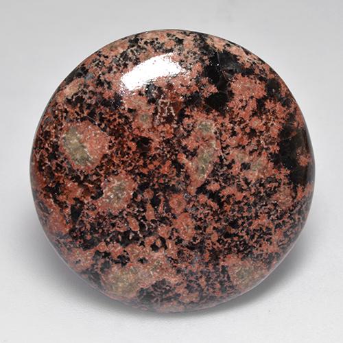 Obsidienne multicolore naturelle coupe roude, 25,39 ct, opaque