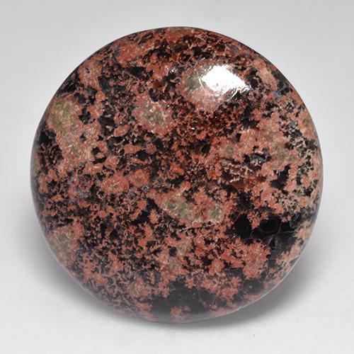 Obsidienne multicolore naturelle coupe roude, 25,39 ct, opaque