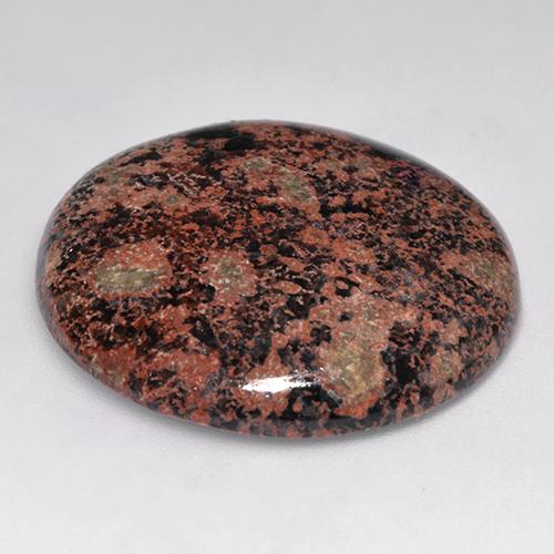 Obsidienne multicolore naturelle coupe roude, 25,39 ct, opaque