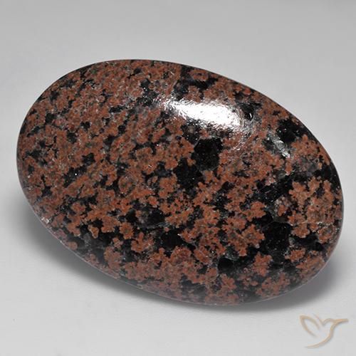 Obsidienne Multicolore naturelle ovale, 32.65 ct, Opaque