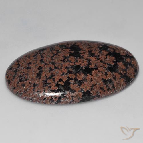 Obsidienne Multicolore naturelle ovale, 32.65 ct, Opaque