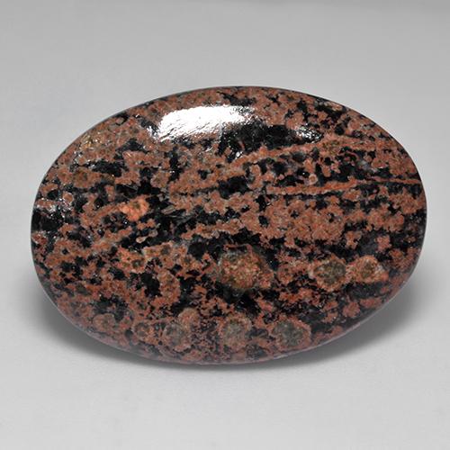 Obsidienne Multicolore naturelle Coupe ovale, 28.40 ct, Opaque
