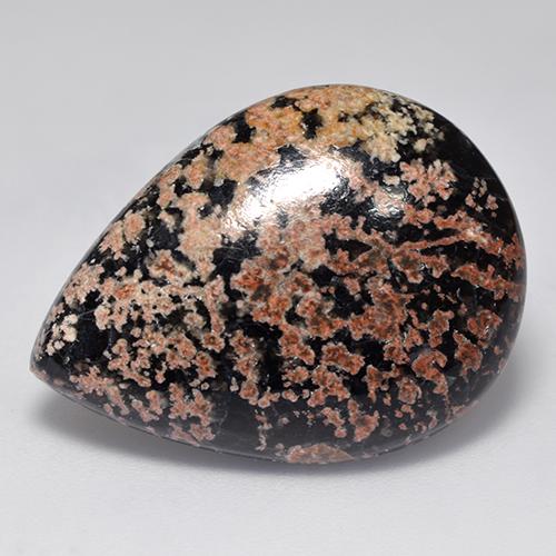 Obsidienne Multicolore naturelle En forme de poire, 20.83 ct, Opaque