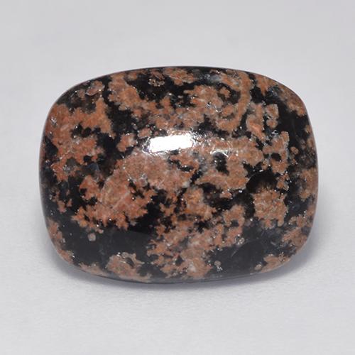 Obsidienne multicolore naturelle coupe coussin, 6,39 ct, opaque