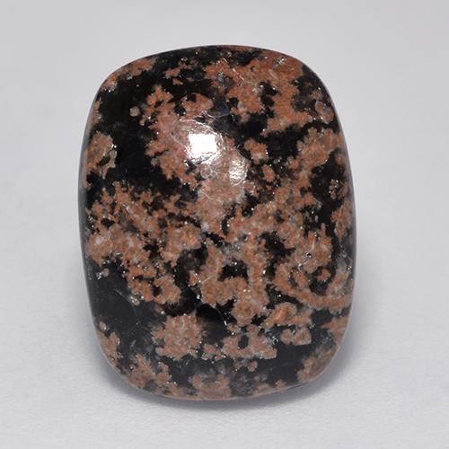 Obsidienne multicolore naturelle coupe coussin, 6,39 ct, opaque