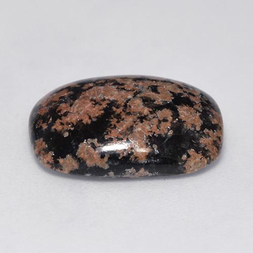 Obsidienne multicolore naturelle coupe coussin, 6,39 ct, opaque