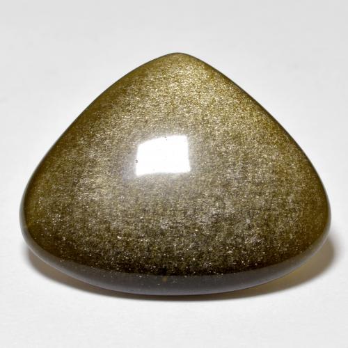 Obsidienne noir naturelle trillion, 11,78 ct, opaque