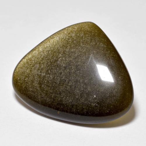 Obsidienne noir naturelle trillion, 11,78 ct, opaque