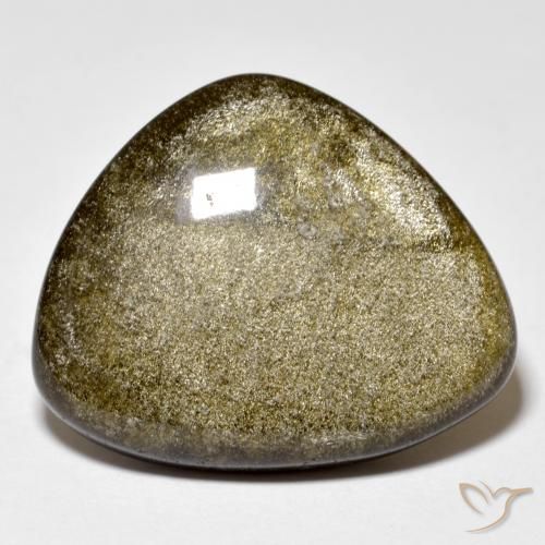 Obsidienne Brun noirâtre léger naturelle Trillion, 18.03 ct, Opaque