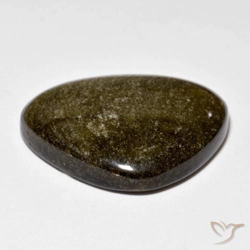Obsidienne Brun noirâtre léger naturelle Trillion, 18.03 ct, Opaque
