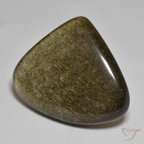Obsidienne Brun noirâtre léger naturelle Trillion, 12.98 ct, Opaque