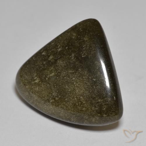 Obsidienne Brun noirâtre léger naturelle Trillion, 15.82 ct, Opaque