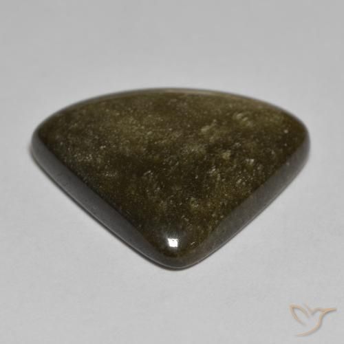 Obsidienne Brun noirâtre léger naturelle Trillion, 15.82 ct, Opaque