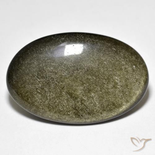 26.59ct Naturel Marron noir Obsidienne, ovale, Opaque