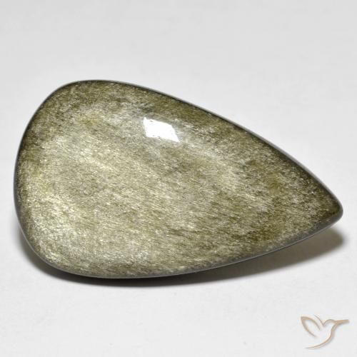 Obsidienne Marron noir naturelle En forme de poire, 25.12 ct, Opaque