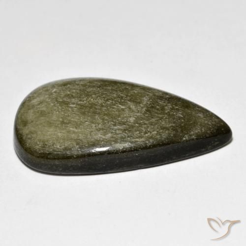 Obsidienne Marron noir naturelle En forme de poire, 25.12 ct, Opaque