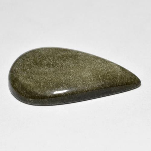 Obsidienne doré naturelle en forme de poire, 18,36 ct, opaque