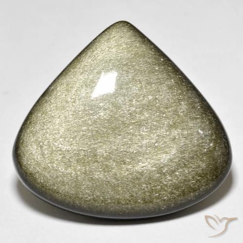 Obsidienne Marron noir naturelle En forme de poire, 38.72 ct, Opaque