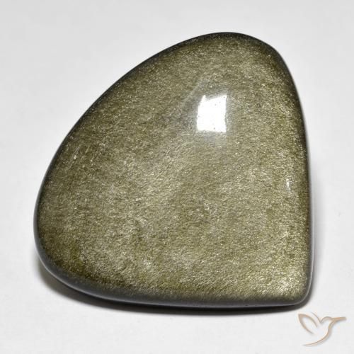 Obsidienne Marron noir naturelle En forme de poire, 38.72 ct, Opaque