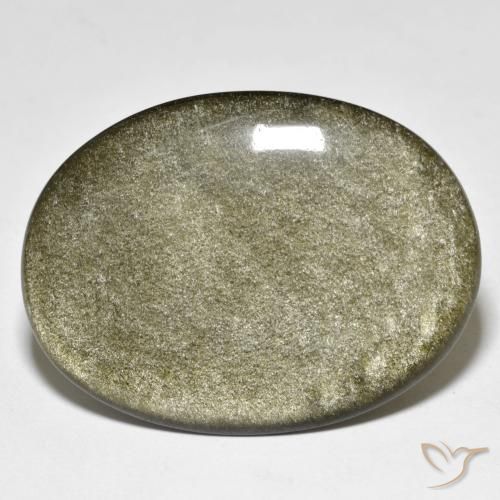 23.80ct Naturel Marron noir Obsidienne, ovale, Opaque