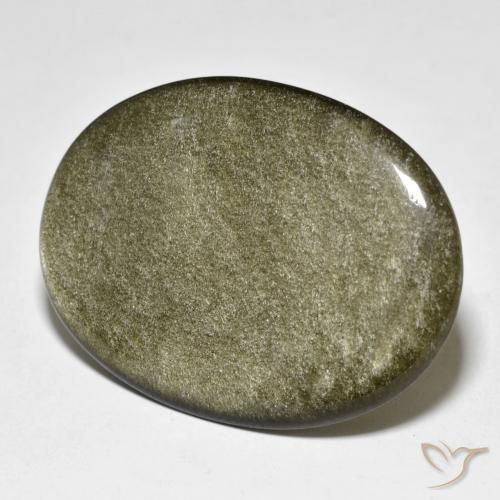 Obsidienne Marron noir naturelle ovale, 23.80 ct, Opaque