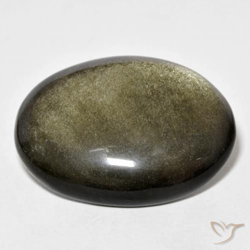 Obsidienne doré naturelle coupe ovale, 28,60 ct, opaque