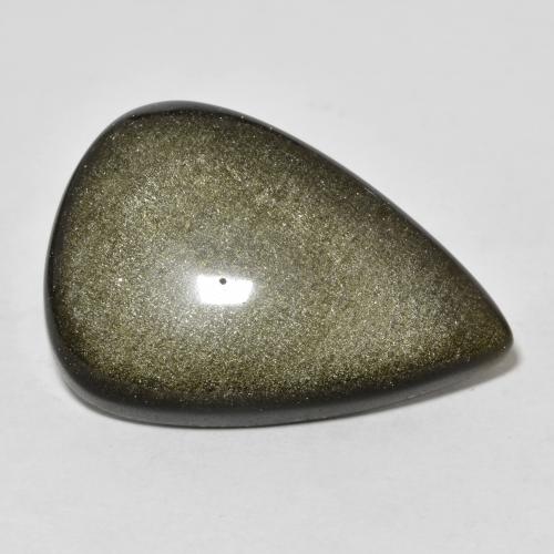 Obsidienne Marron noir naturelle En forme de poire, 20.56 ct, Opaque