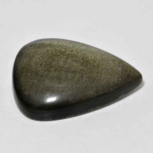 Obsidienne Marron noir naturelle En forme de poire, 20.56 ct, Opaque
