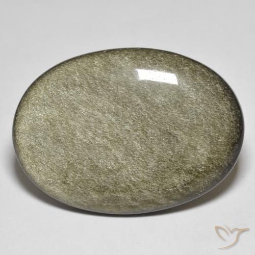 36.33ct Naturel Marron noir Obsidienne, ovale, Opaque